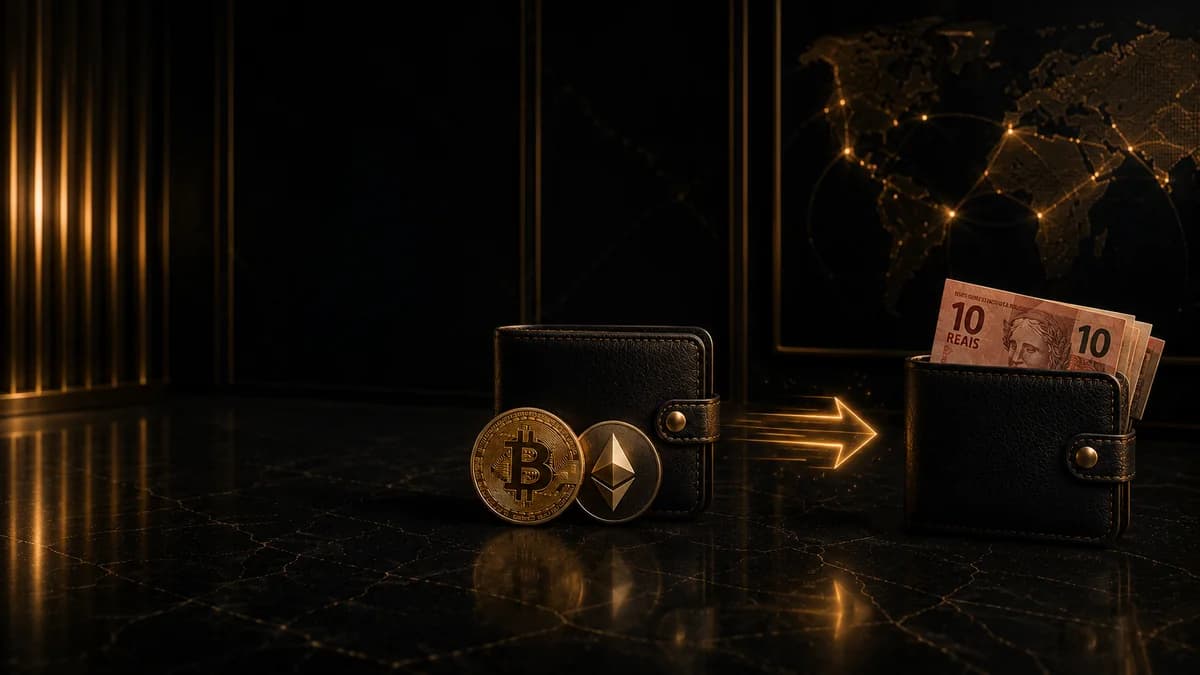 Sacar cripto para a conta bancária em reais