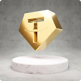 Ícone da criptomoeda Tether Gold